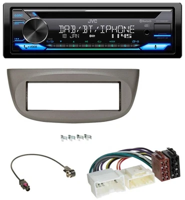 JVC Bluetooth MP3 USB DAB CD Autoradio für Renault Twingo ab 2012 beige-grau - Bild 1 von 4