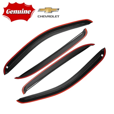 Genuine Chevy Window Visors Silverado 2007-2013 Sierra Crew Cab Sun Rain Guards - Image 1 of 4