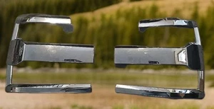 Chevy Headlight Trim Bezel Chevrolet Chrome Stick-On 2016-18 Silverado 1500 L &R - Picture 1 of 6