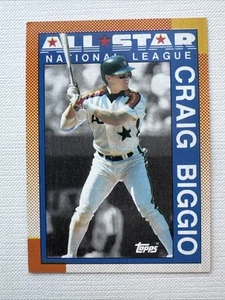 ⭐🦄 1990 Topps - All-Star Craig Biggio #404 | Houston Astros Salón de la fama - Imagen 1 de 2