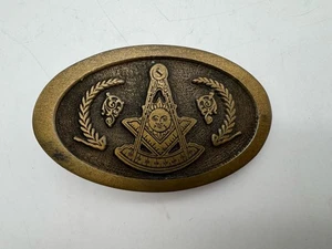 Vintage Mason Masonic Freemasons Belt Buckle - Picture 1 of 2