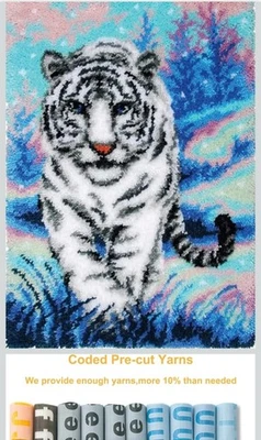 Набор ковриков с тигровой защелкой для взрослых 52x35 вязание крючком рукоделие коврик узловатый гобелен - Изображение 1 из 3