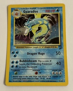 Pokemon Vintage TCG Gyarados 7/130, Set Base 2, Holo, Leggermente Giocato - Foto 1 di 11