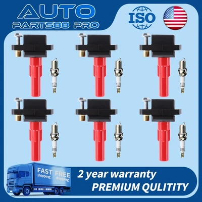 6PCS Ignition Coil+Spark Plug Pack for SUBARU OUTBACK TRIBECA B9 3.0L 3.6L UF287 - Изображение 1 из 4