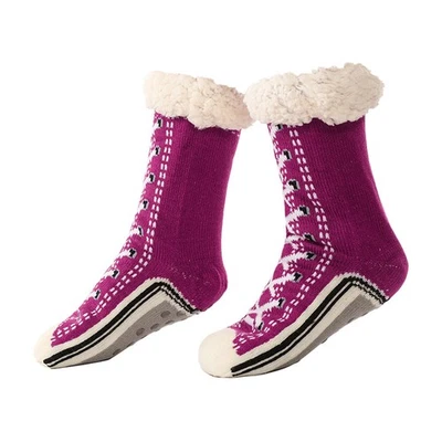 Calcetines ultra gruesos de cachemir para el hogar, calcetines deportivos con zapatilla antideslizante ET Foto 1 de 4