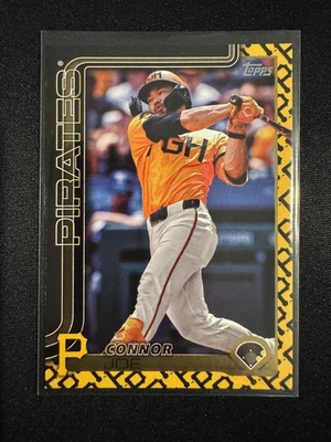 2025 Topps Series 1 #168 Connor Joe Team Color Logo Parallel SSP Pirates - Image 1 of 2