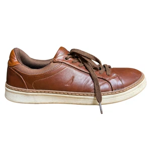 Nautica Schnürschuhe Sneaker Herren 9,5 Braun Kunstleder Preppy Outdoor Minimalistisch - Bild 1 von 7