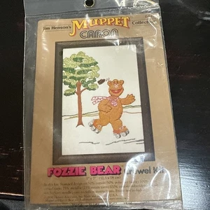 Caron Muppet Collection Fozzy Bear Crewel Kit Sealed 5x7 Rare Vintage - Picture 1 of 5