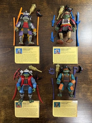 Teenage Mutant Ninja Turtles 1993 película 3 - juego completo de samurai, ¡completo con tarjetas! Foto 1 de 4