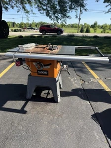 RIDGID 13-Amp 10" Professional Cast Iron Table Saw R4512 On Base Rolling - Picture 1 of 14