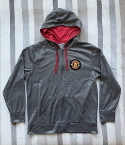 Manchester United Pullover Herren S meliert grau Mesh Hoodie Full Zip Activewear - Bild 1 von 5