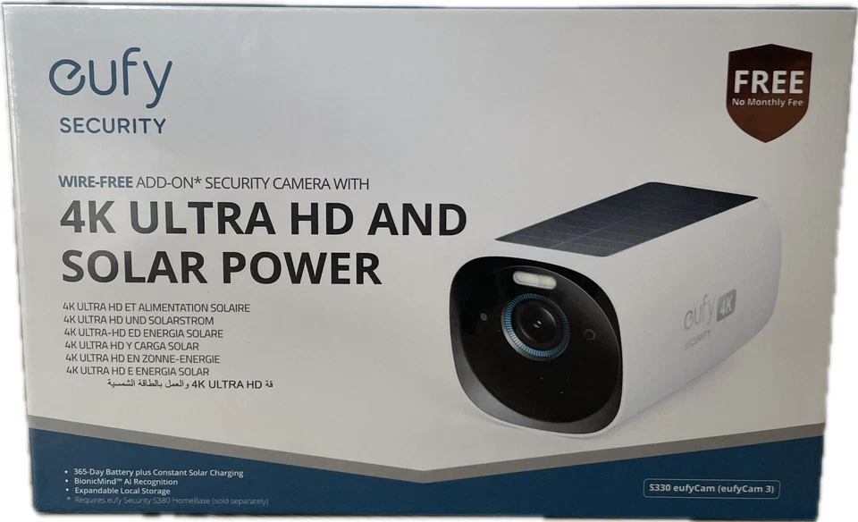 EUFY eufyCam S330 (Zusatzkamera), Überwachungskamera 4K aussen NEU