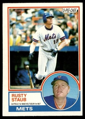 1983 O-Pee-Chee Rusty Staub New York Mets #6 - Image 1 of 2