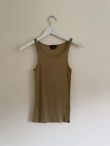 Women’s Vintage Ralph Lauren Silk/cotton Blend Ribbed Tank Top Camisole Size S - Picture 1 of 7