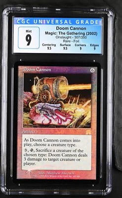 DOOM CANNON Onslaught Foil Rare CGC 9 Q++ MTG [Nostalgium] - Image 1 of 2