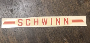 Schwinn water slide decal ---SCHWINN-- Red on WhiteNOS - Picture 1 of 2