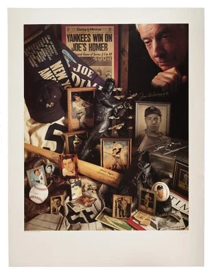 New York Yankee - Joe DiMaggio - Autographed - Color Print 19"x25" JSA COA - Image 1 of 2