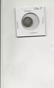 1912-P 90% Silver Liberty "Barber" Head Dime Coin! #1Q20-3 - Picture 1 of 2