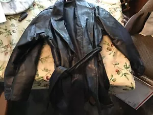 Used Womens Black Patch Leather Jacket size small - Picture 1 of 4