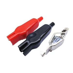 2PCS 20A Alligator Clip Experiment Spring Clamp 80mm Full Sheath Crocodile Clip - Bild 1 von 6