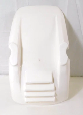 1981-82 Honda ATC250R 250 R Replacement White Front Fender Louvered Mud Guard - Image 1 of 4