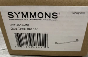 Symmons 363TB-18-MB Duro 18” Towel Bar Matte Black - Picture 1 of 3