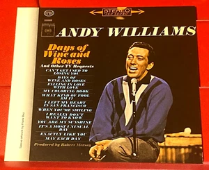 Andy Williams Days Of Wine And Roses Album Cover Art PICTURE/PRINT 5.5"x 5" - Picture 1 of 3
