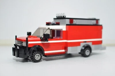 Custom Fire EMS Rescue ESU Truck Red Model compatible Built with LEGO® Bricks - Image 1 of 4