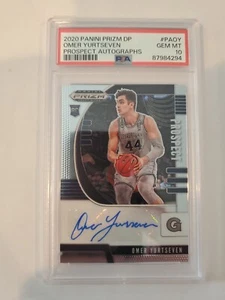2020 Panini Prizm Dp Omer Yurtseven Prospect Autograph PAOY PSA 10 GEM MINT - Picture 1 of 2