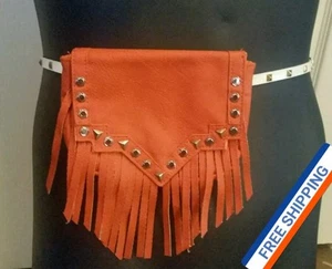 Billetera de cuero sintético naranja, funda para teléfono celular, embrague, bolsa para monedas/cartera en cinturón - Imagen 1 de 11