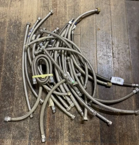(SET OF 28) Assortment of Faucet Connectors 12" 20" 16" 1/2" FIP GAR1347-C12F - Picture 1 of 8