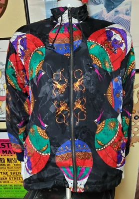 VTG 90s Womens Wild Cherub Moon Sun Windbreaker 14-16 Large Maggie Lawrence - Image 1 of 4