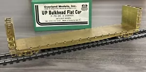 Overland Models, Inc. #OMI-3023 UP Bulkhead Flat Car F-70-34 #259505 w/cast ends - Picture 1 of 15