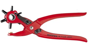 KNIPEX 9070220 Revolver Loch Zange rot 2 / 2.5 / 3 / 3.5 / 4 / 5 / 220mm NEU OVP - Bild 1 von 1