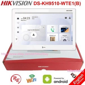 New! DS-KH9510-WTE1(B) All-in-One Indoor Station 10.1" Colorful Touch Screen PoE - Afbeelding 1 van 8