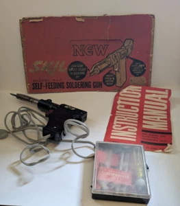 Skil Gun modello 340 saldatore vintage con scatola superiore cacciaviti manuali autoalimentati - Foto 1 di 12
