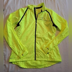 Pearl Izumi Elite Barrier womens size XL convertible jacket vest neon yellow EUC - Picture 1 of 13