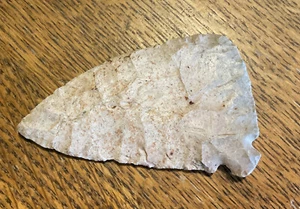 Corner Tang Messer prähistorische Pfeilspitze Artefakt Indianer 3 1/2" x 2 1/4" - Bild 1 von 6