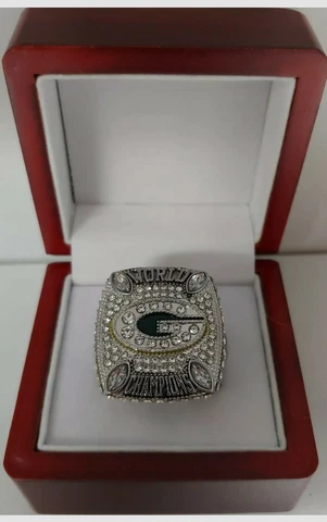 Aaron Rodgers -2010 Green Bay Packers Super Bowl Silver Color Ring W Display Box Cover