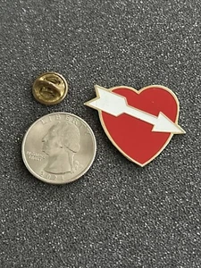 Cupids Arrow Valentines Day Heart Love Gold Tone Pin Pinback #43758 - Picture 1 of 2