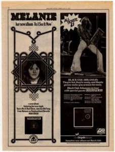 Melanie Black Oak Arkansas LP/Tour advert 1975 - Picture 1 of 1