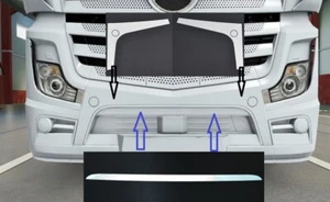 3-piece Set Low Front Grill Bumper Decorations for Mercedes Actros MP4 Trucks - Picture 1 of 4
