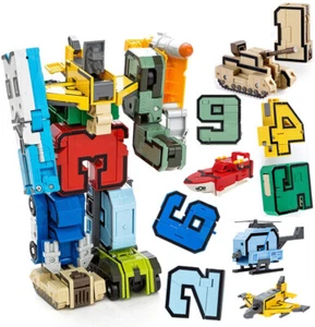 10× 0-9 Numbers Robots Transforming Toy Kid Gift Educational Learning 0123456789 - Picture 1 of 14