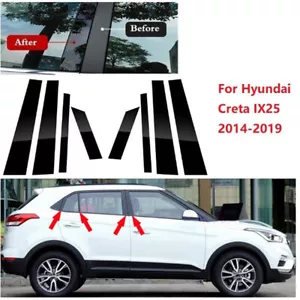 8pcs Black Pillar Posts Door Trim Cover Fit For Hyundai Creta Ix25 2014-2019 - Bild 1 von 9
