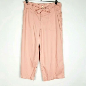 Neu Seven7 Größe 16 rosa Hose weites Bein 59 $ Damen 26" Schrittlänge Gürtel aufgesetzte Taschen - Bild 1 von 9