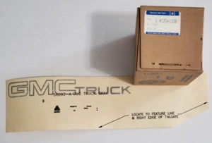 GMC Truck Decal Part 12541180 Tail Gate Jimmy, Chevy S10, Typhoon 1992 - 94 OEM - Bild 1 von 5