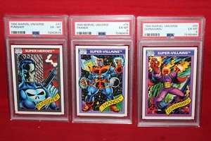 1990 Marvel Universe Impel Lot of 3 Punisher Thanos Dormammu PSA - Picture 1 of 1