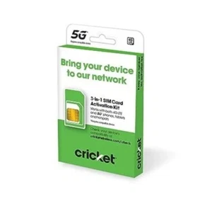 Cricket Wireless 3-in-1 SIM Kit - Bring Your Own Phone - 2.0 - Photo 1 sur 7