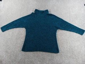 Maglione donna Moda Intl grande blu girocollo acrilico - Foto 1 di 10
