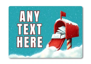 Personalisierter Weihnachtsbriefkasten Alu Plakette Festbriefkastenschild für Zuhause - Bild 1 von 4